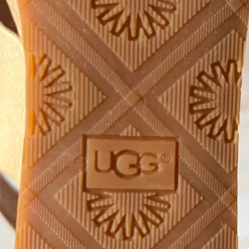 UGG Australia ELENA II METALLIC Womens Wedge Platform Sandals Size 8.5 Authentic